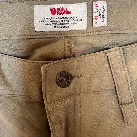 Fjällräven Tan Hiking Pants Women’s 29, Tan– Outdoor Pants - Picture 6 of 9